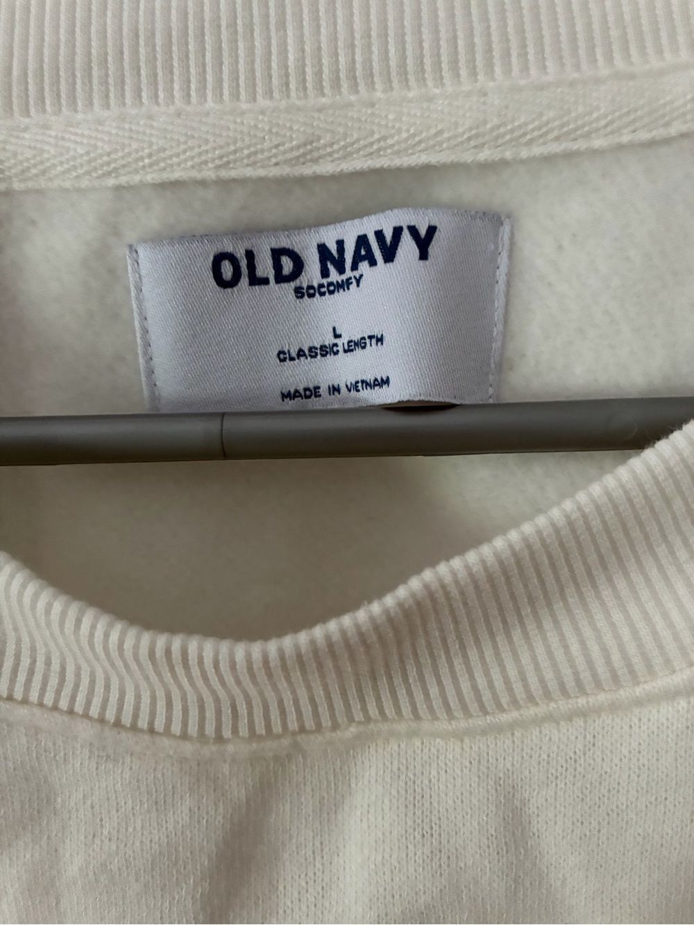 Old Navy SoComfy Sweatshirt Size Large NWOT Espresso Yourself Graphic Cream - Picture 5 of 10